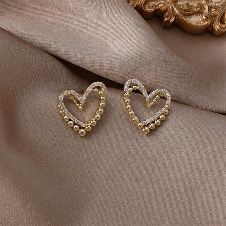 Boucles d'Oreilles Clous "Cœur de Lumière"
