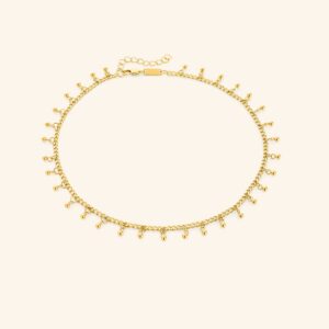 Collier ras du cou à pois pendants