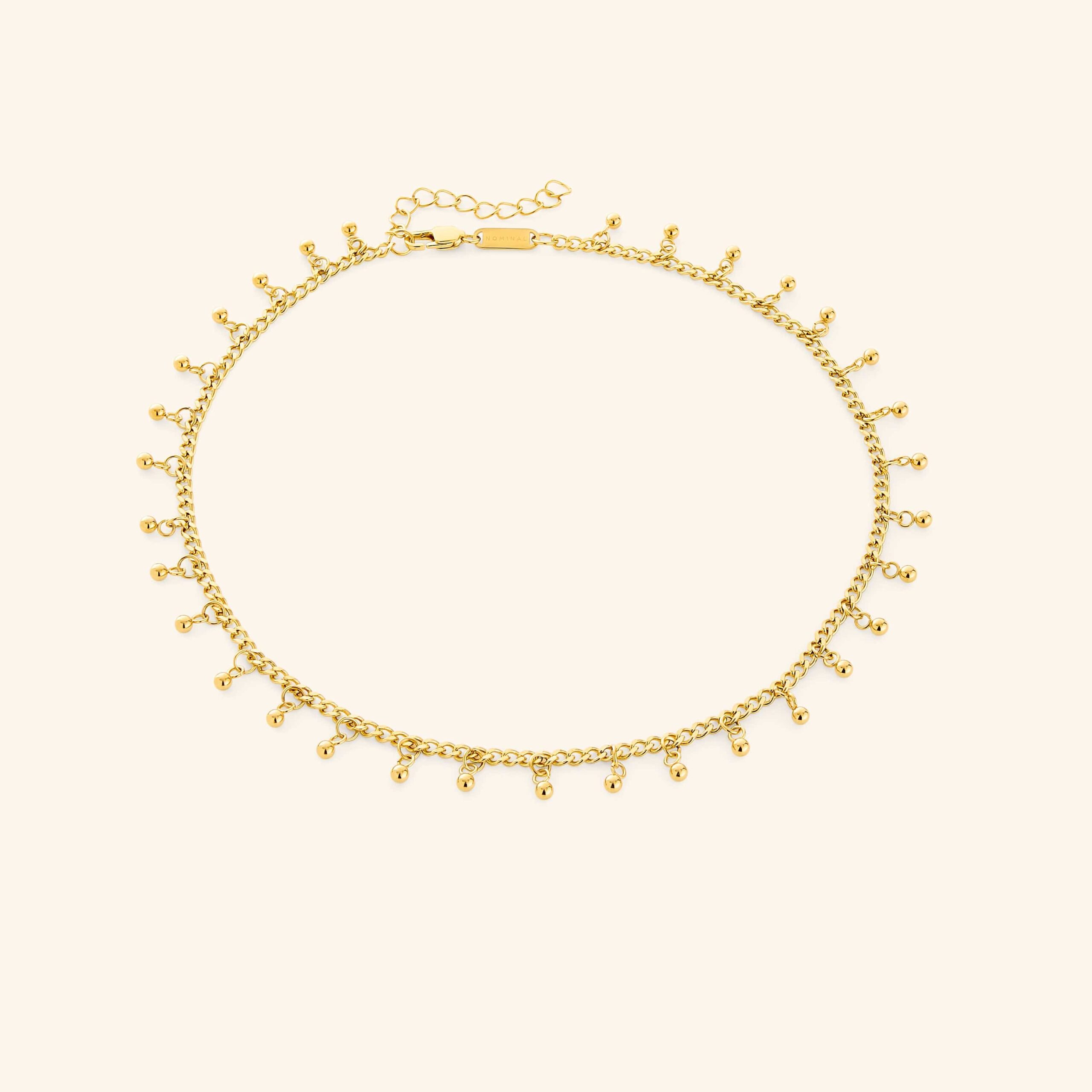 Collier ras du cou à pois pendants